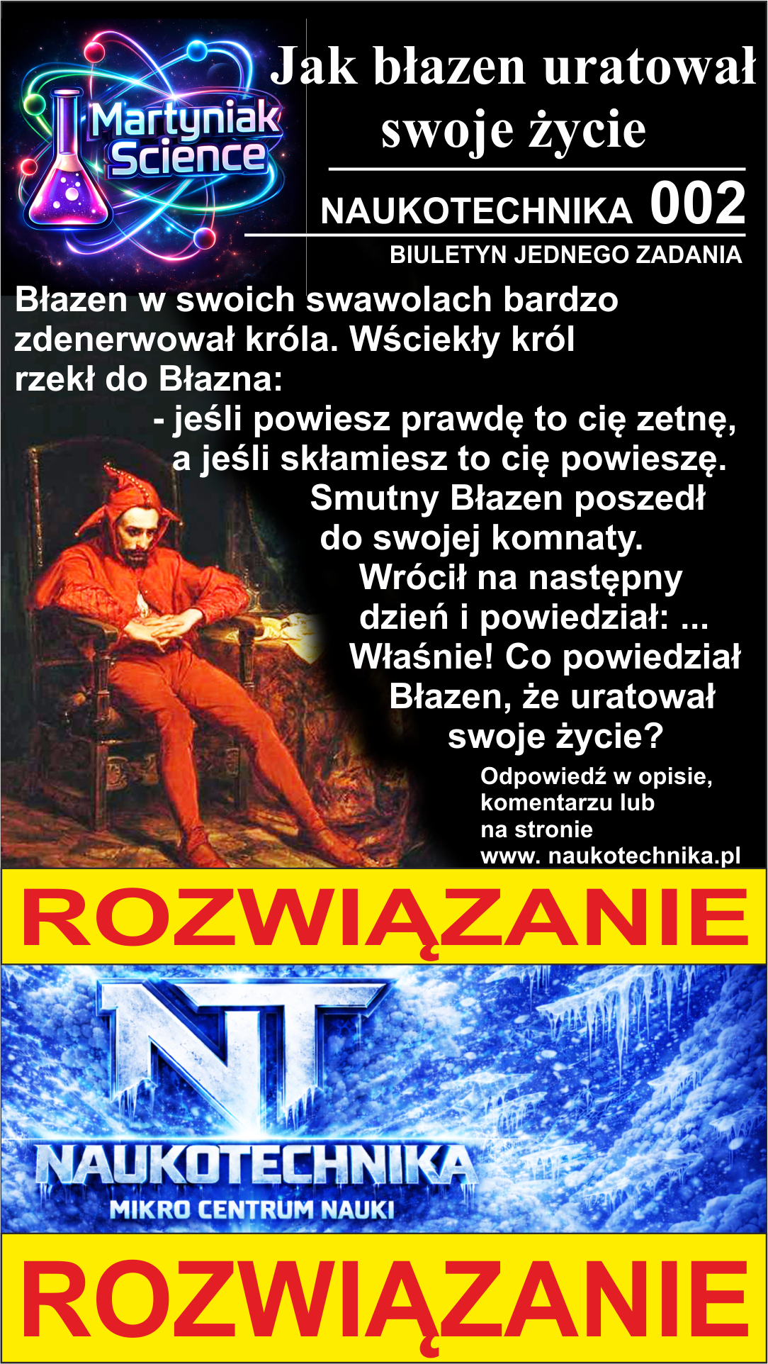 2. Co powiedział błazen, że uratował swoje życie - Rozwiązanie.